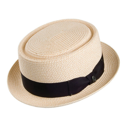 Chapeau Pork Pie en Paille Toyo Tressée naturel JAXON & JAMES