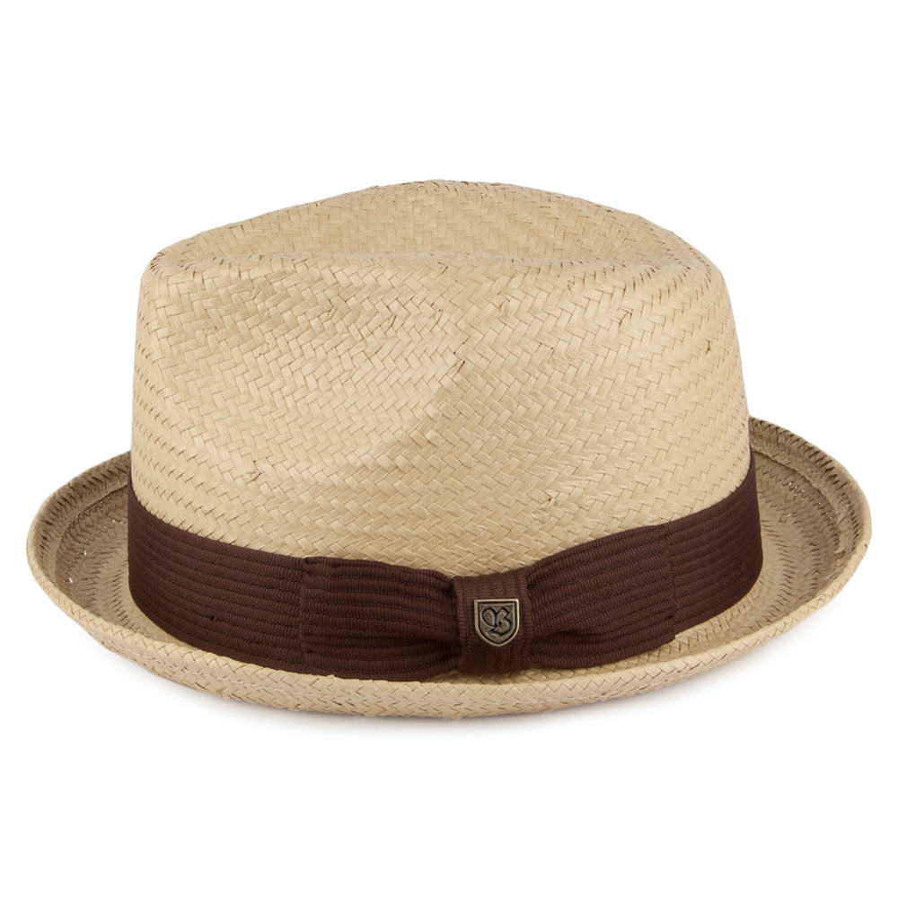 Chapeau Trilby en Paille Castor naturel-marron BRIXTON