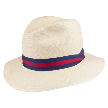 Chapeau Fedora Panama à Bord Tombant et Bandeau à Rayures naturel OLNEY