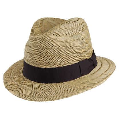 Chapeau Fedora Rollins en Paille naturel-noir BRIXTON