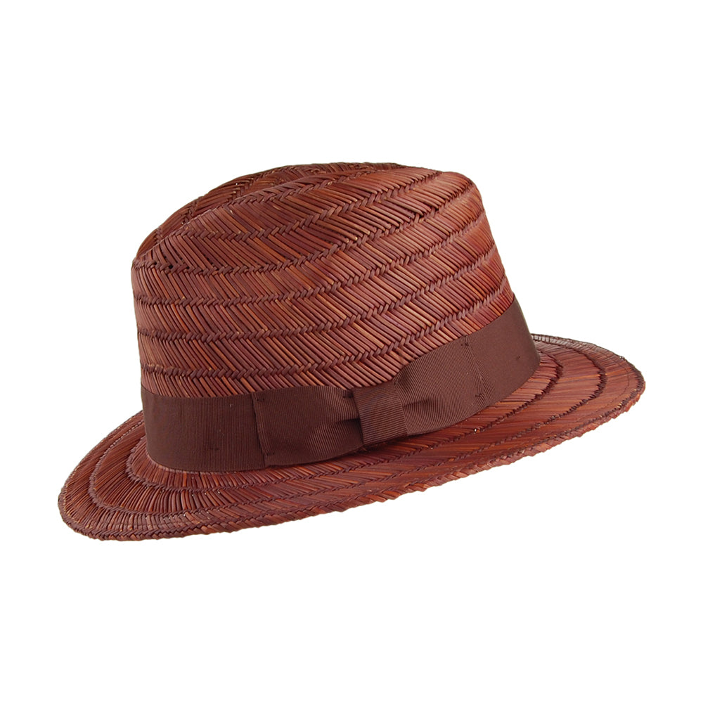 Chapeau Fedora Rollins en Paille marron BRIXTON