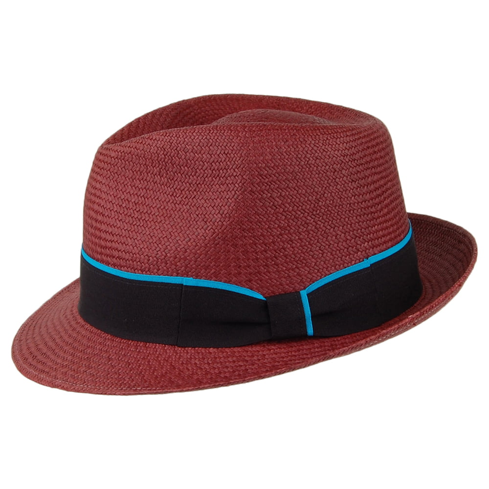 Chapeau Trilby Panama merlot FAILSWORTH