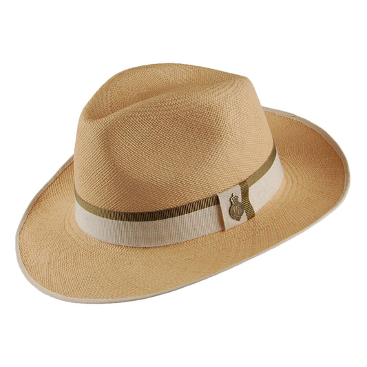 Chapeau Fedora Panama Preset Bandeau Rebord Khaki Classic naturel CHRISTYS