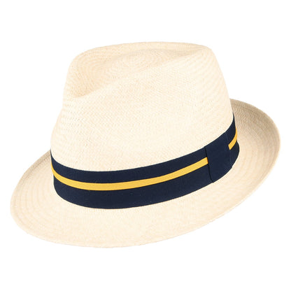 Chapeau Trilby Panama avec Bandeau à Rayures naturel FAILSWORTH