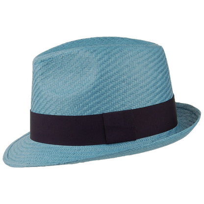 Chapeau Trilby en Paille bleu FAILSWORTH