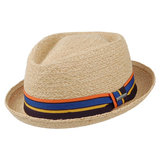 Chapeau Pork Pie Diamond Crown II en Raphia naturel STETSON