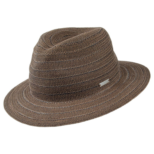 Chapeau Fedora Été noir-naturel SEEBERGER