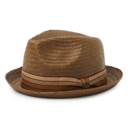 Chapeau Trilby en Paille Castor toffee BRIXTON