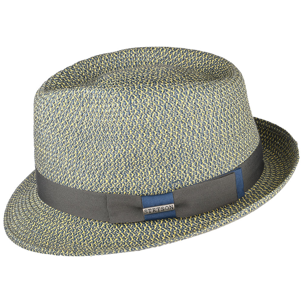 Chapeau Trilby en Paille Toyo Fairbanks mélange de bleus STETSON