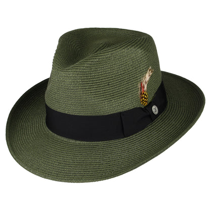 Chapeau Fedora Été en Paille Summer C- Crown olive JAXON & JAMES