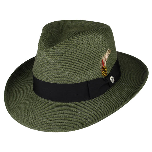 Chapeau Fedora Été en Paille Summer C- Crown olive JAXON & JAMES
