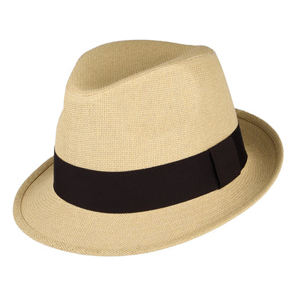 Chapeau Trilby en Paille Toyo beige sable FAILSWORTH