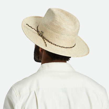 Chapeau Fedora en Paille Messer Western naturel BRIXTON