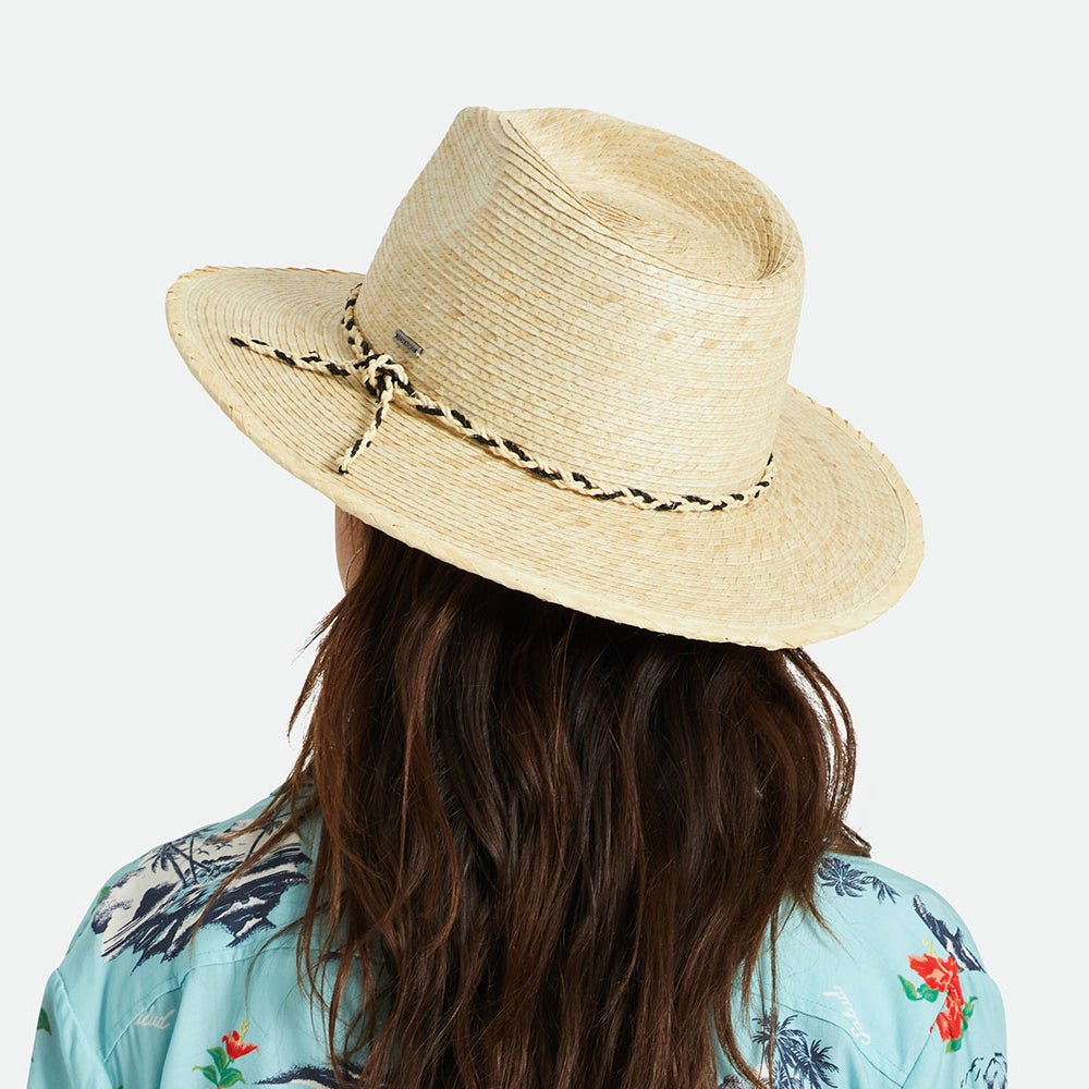 Chapeau Fedora en Paille Messer Western naturel BRIXTON