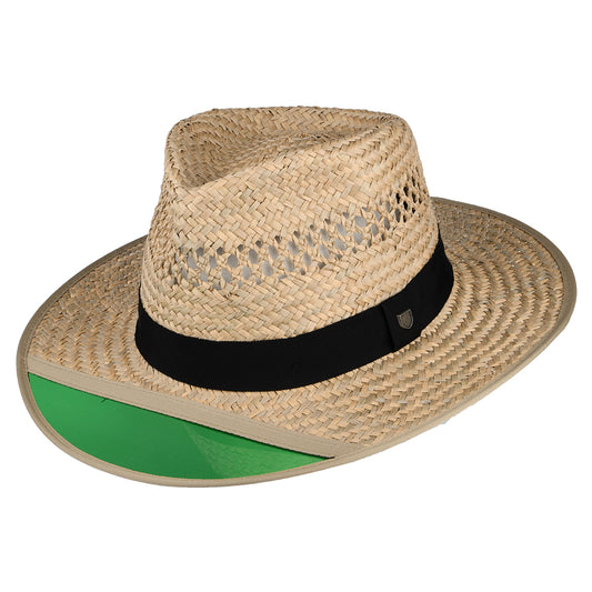 Chapeau Fedora en Paille Hunter beige sable BRIXTON