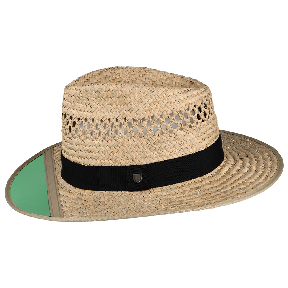 Chapeau Fedora en Paille Hunter beige sable BRIXTON