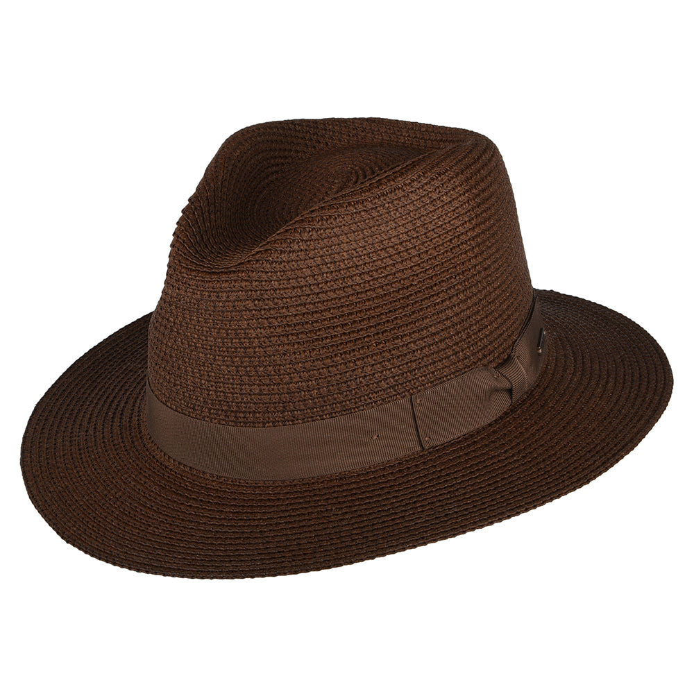 Chapeau Fedora en Paille Toyo Rio marron BRIXTON