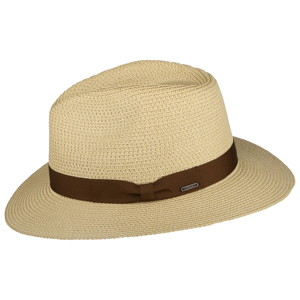 Chapeau Fedora en Paille Toyo Rio naturel BRIXTON