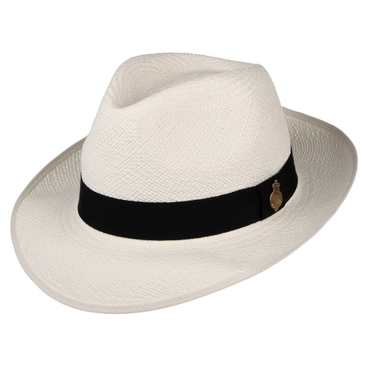 Chapeau Fedora Panama avec Bandeau noir Classic Preset décoloré CHRISTYS