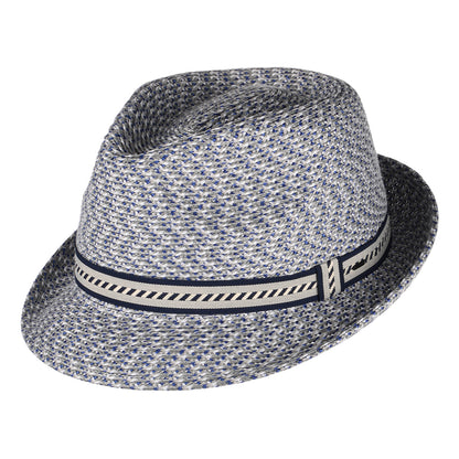 Chapeau Trilby Mannes bleu marine-crème BAILEY