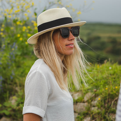 Chapeau Fedora Été en Paille Summer C- Crown ivoire JAXON & JAMES