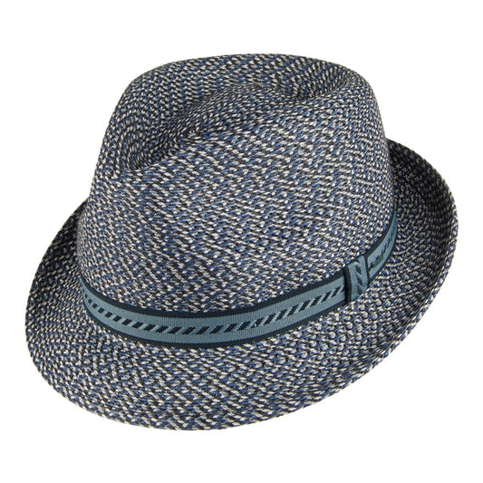 Chapeau Trilby Mannes bleu marine et mix de couleurs BAILEY
