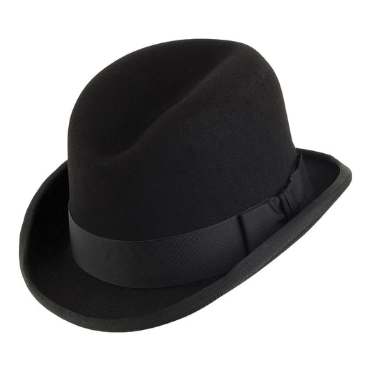 Chapeau Homburg en Fourrure Feutrée noir CHRISTYS