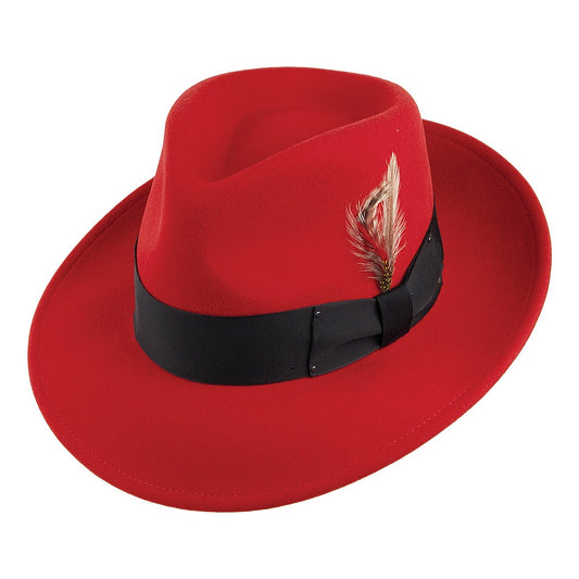 Chapeau Fedora Déformable 7002 rouge BAILEY