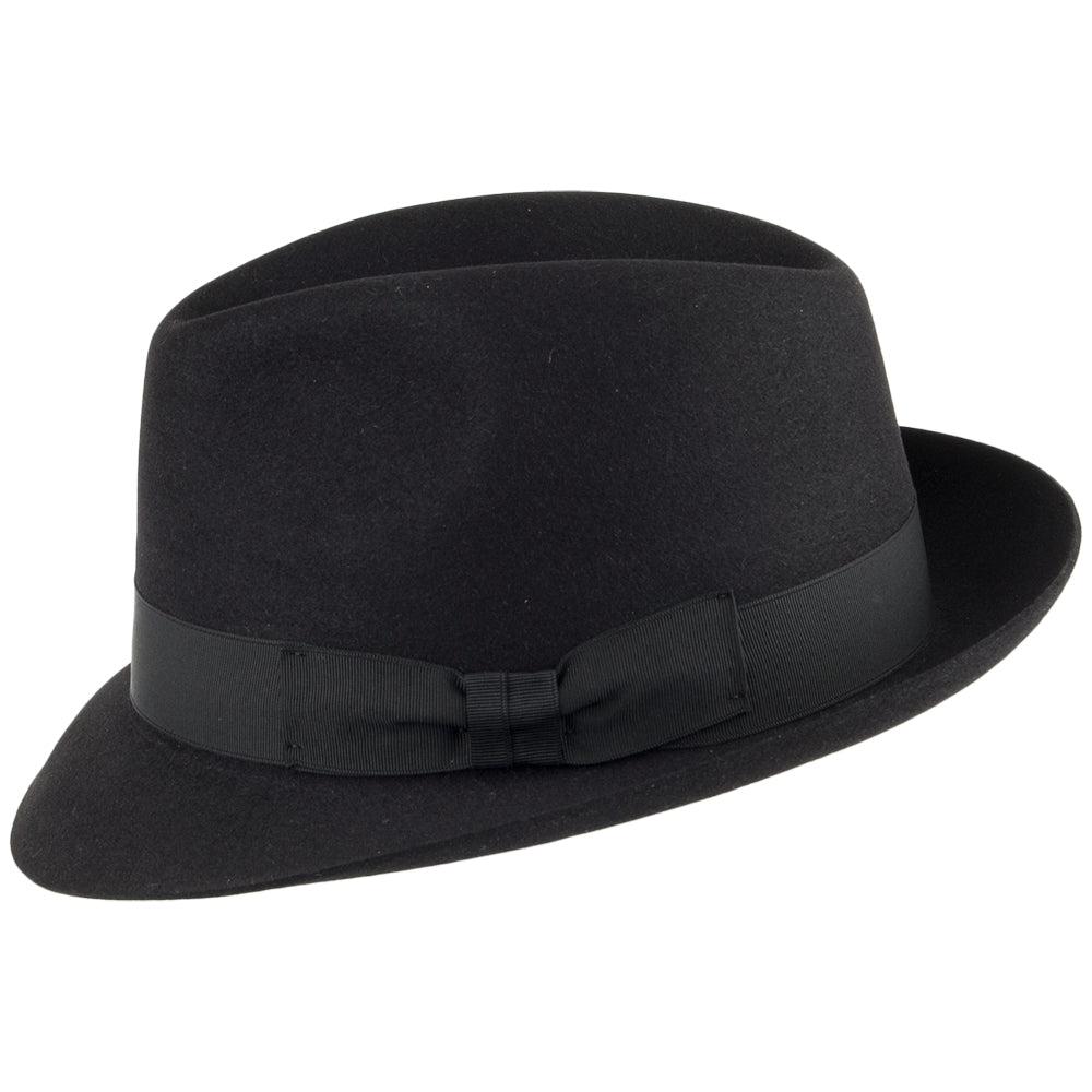 Chapeau Trilby en Fourrure Feutrée Draper noir SIGNES