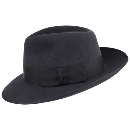 Chapeau Fedora en Fourrure Feutrée Gangster anthracite CHRISTYS