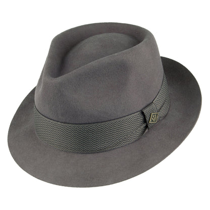 Chapeau Fedora en Laine Feutrée Griffin gris GOORIN