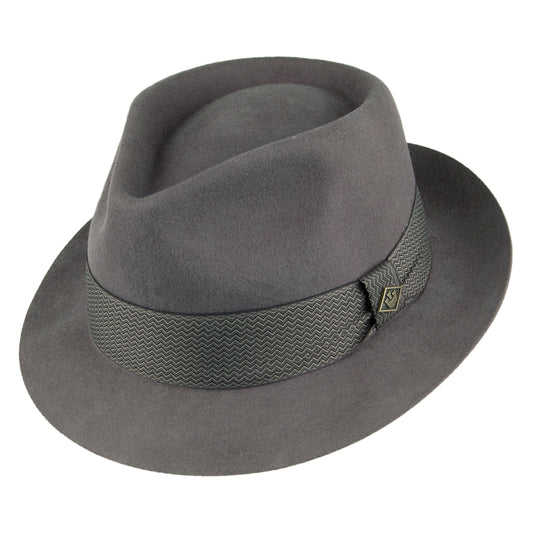 Chapeau Fedora en Laine Feutrée Griffin gris GOORIN