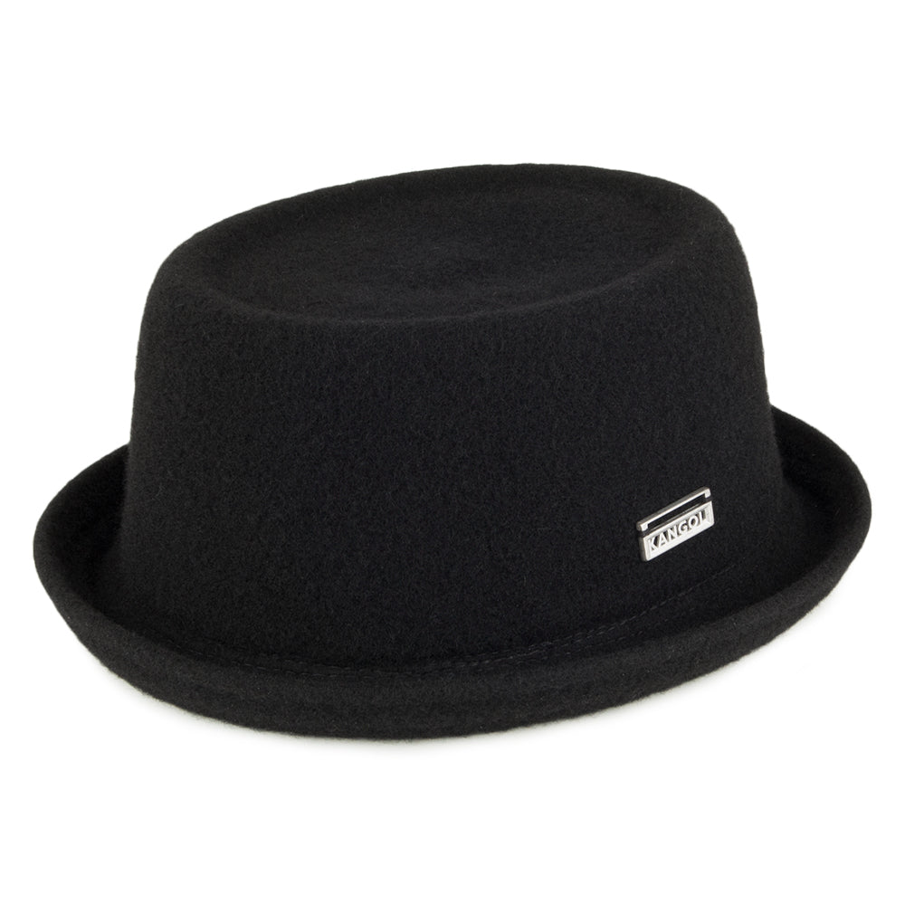 Chapeau Pork Pie en Laine Mowbray noir KANGOL