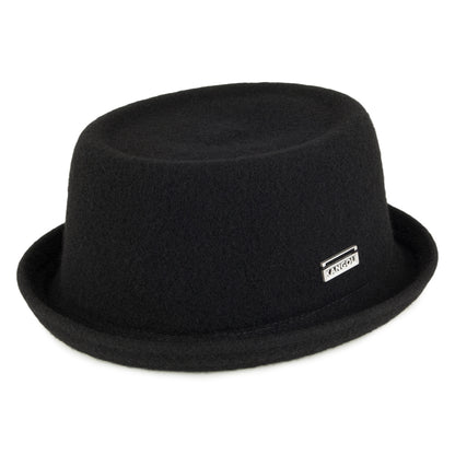 Chapeau Pork Pie en Laine Mowbray noir KANGOL