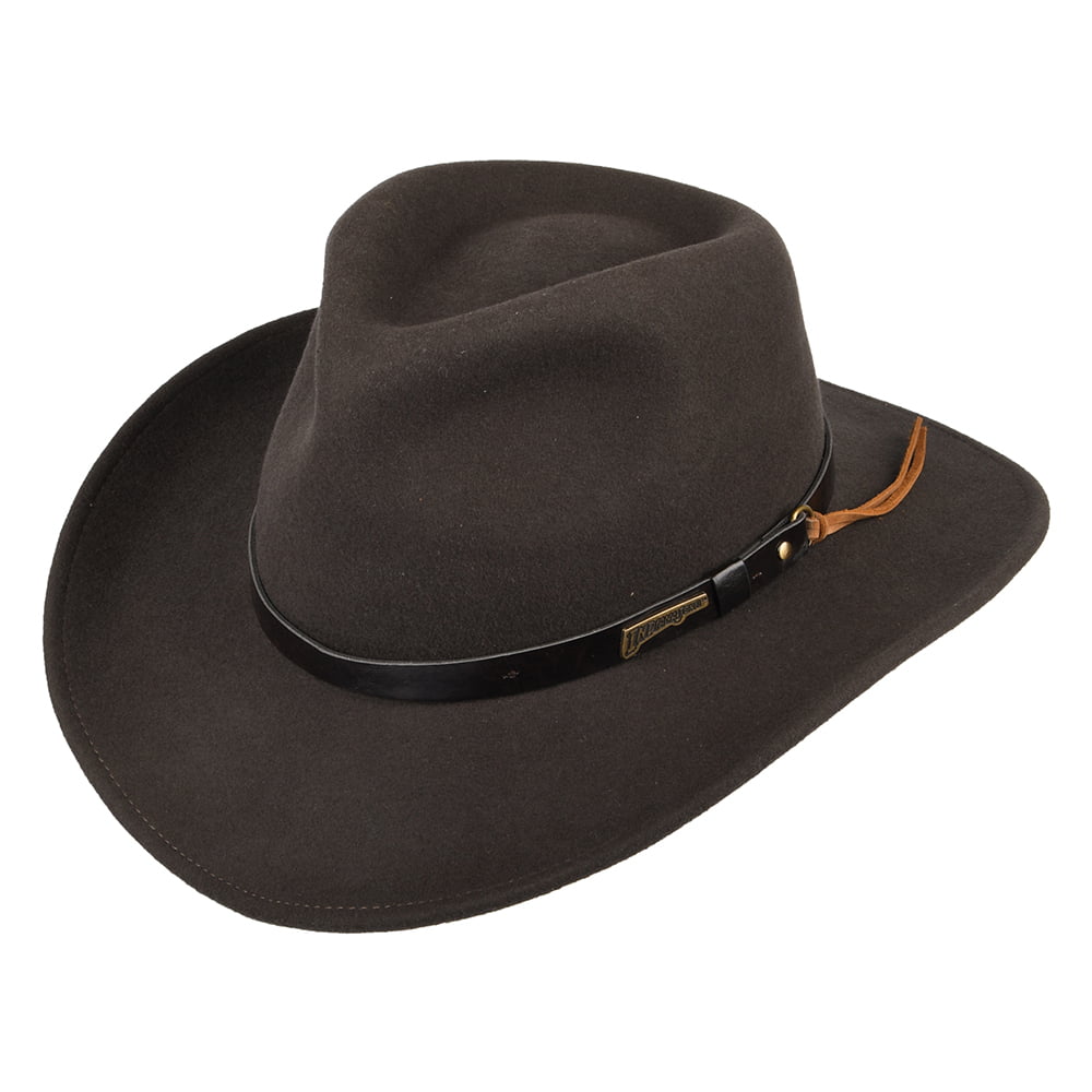 Chapeau Australien en Laine marron INDIANA JONES