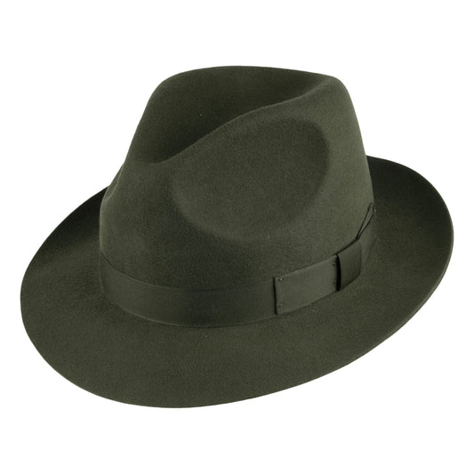 Chapeau Fedora en Laine Feutrée Goodwood sauge DENTON