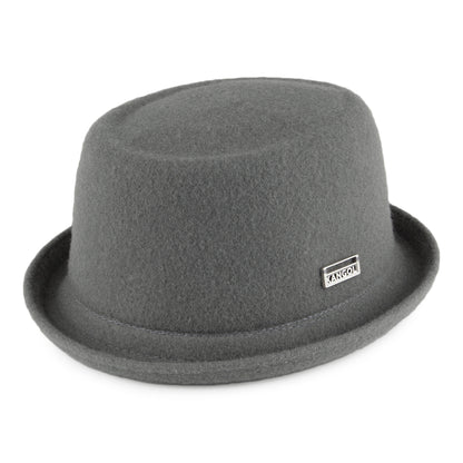 Chapeau Pork Pie en Laine Mowbray gris KANGOL