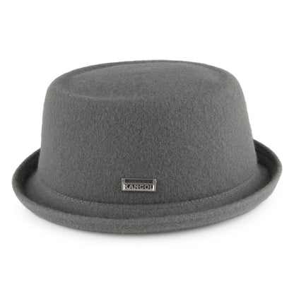 Chapeau Pork Pie en Laine Mowbray gris KANGOL