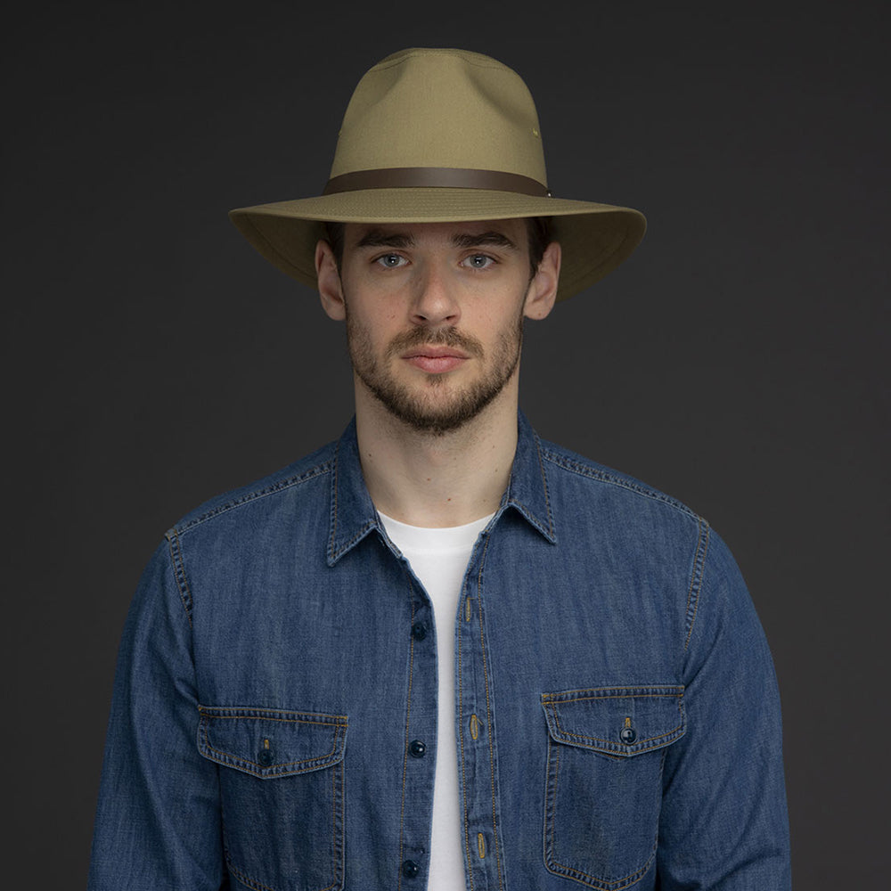 Chapeau Fedora Safari Hydrofuge Dalton beige sable BAILEY