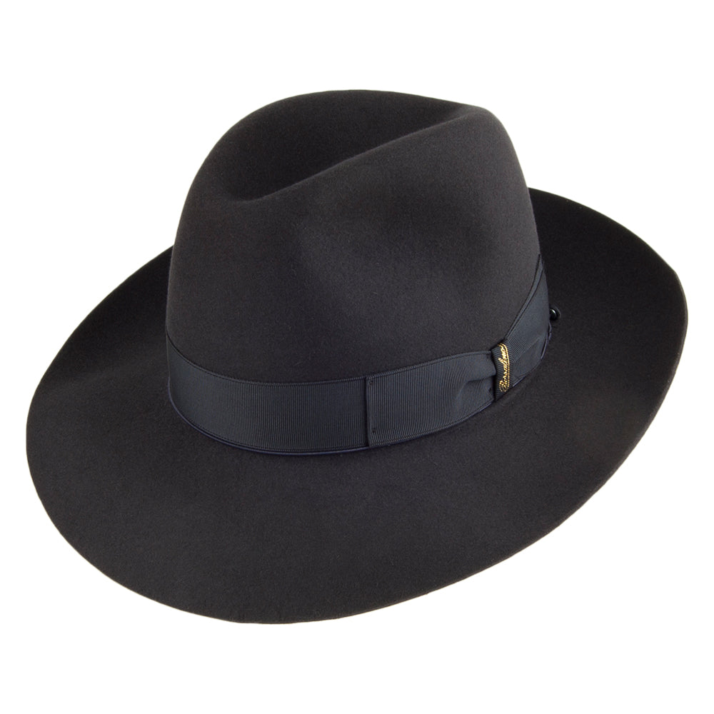 Chapeau Fedora en Fourrure Feutrée Avalon anthracite BORSALINO