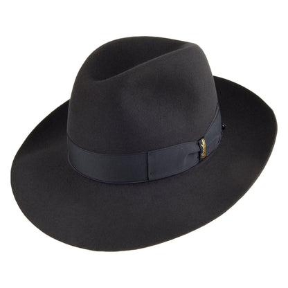 Chapeau Fedora en Fourrure Feutrée Avalon anthracite BORSALINO