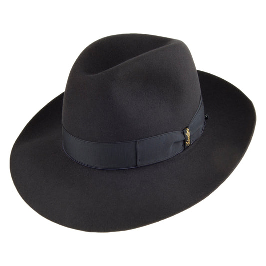 Chapeau Fedora en Fourrure Feutrée Avalon anthracite BORSALINO