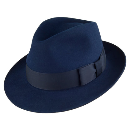 Chapeau Trilby en Fourrure Feutrée Bond bleu CHRISTYS