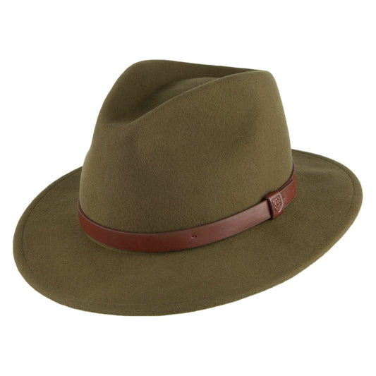 Chapeau Fedora Messer olive clair BRIXTON