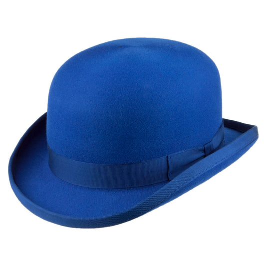 Chapeau Melon en Laine Feutrée bleu roi DENTON