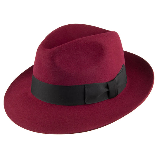 Chapeau Fedora en Laine Feutrée Mayfair bordeaux DENTON