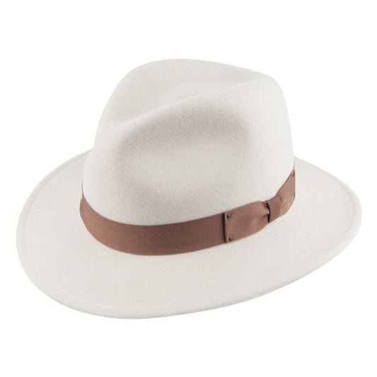 Chapeau Fedora en Laine Feutrée Déformable Hydrofuge Curtis crème BAILEY