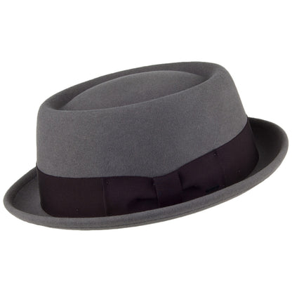 Chapeau Pork Pie en Laine Feutrée Déformable Hydrofuge Darron vert-de-gris BAILEY