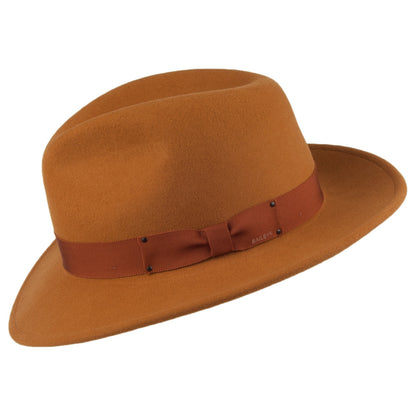 Chapeau Fedora en Laine Feutrée Déformable Hydrofuge Curtis beige sable BAILEY