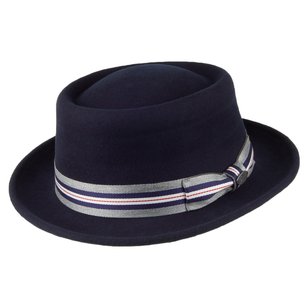 Chapeau Pork Pie Klaxon bleu marine BAILEY